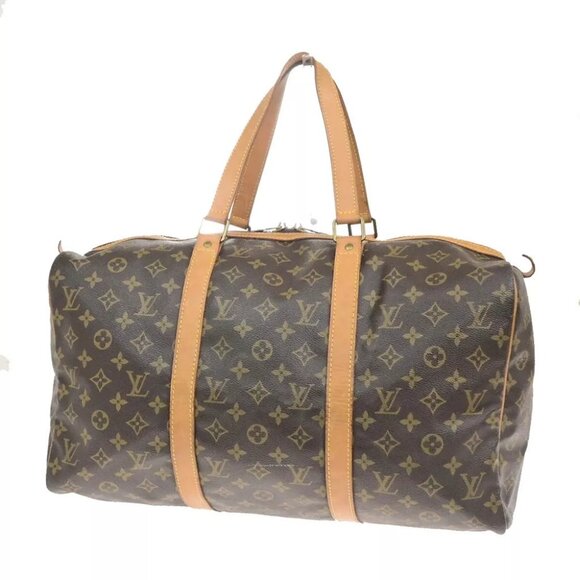 LOUIS VUITTON Sac Souple 45 Travel Hand Bag Monogram Leather BN - Picture 1 of 13